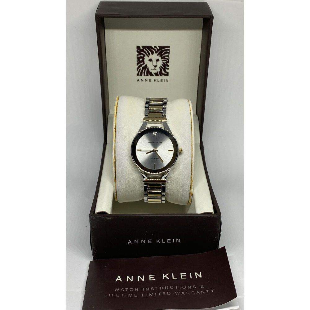 Anne Klein AK/1275SVTT Women Silver & Gold Alloy Analog Dial Quartz Watch BW170